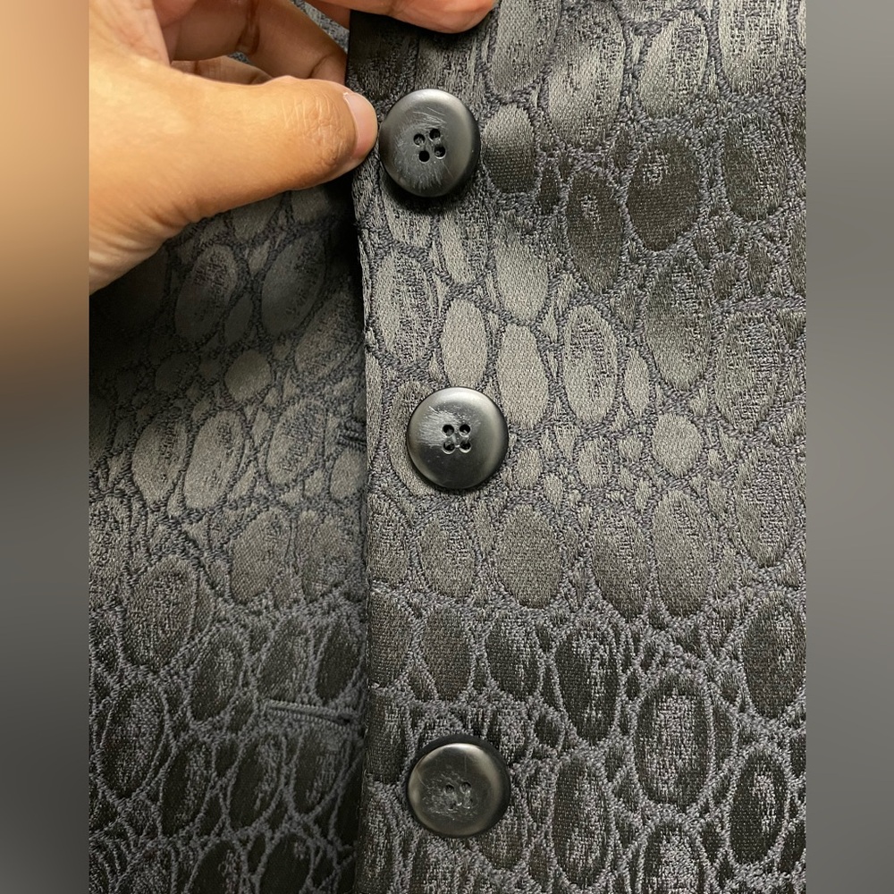 Armani Collezioni Antinea SRL Black Jacquard Blazer Made In Italy - Picture 11 of 12